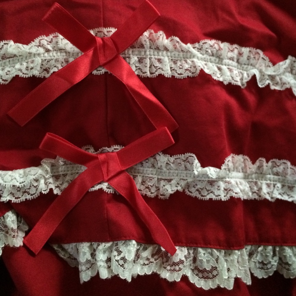 Vintage gothic Japanese lolita dress red white - Picture 4 of 5